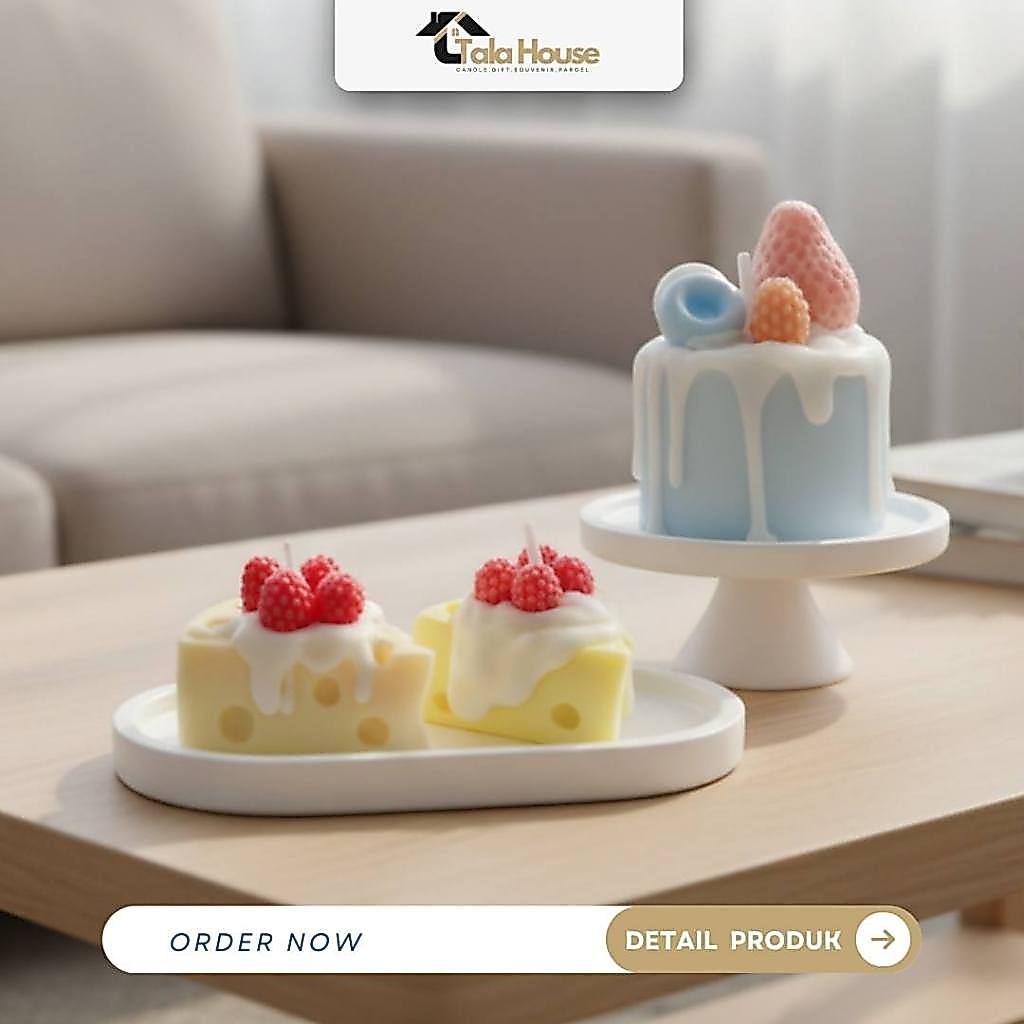 SCENTED CANDLE CHEESE CAKE | SCENTED CANDLE DESSERT | LILIN LUCU | KOREAN CANDLE | LILIN AROMATERAPI