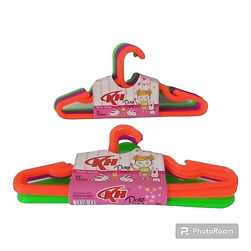 HARGA MURAH 2 LUSIN GANTUNGAN BAJU ANAK / GANTUNGAN BAJU DORAMINI