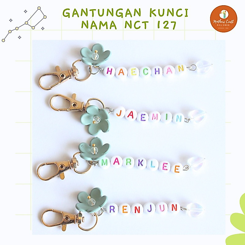 GANTUNGAN KUNCI NAMA NCT 127 KEYCHAIN NCT