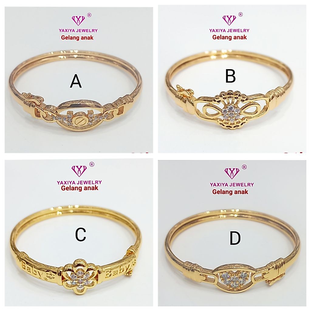 Gelang Bangkok anak Gelang Dubai anak mewah lapis emas