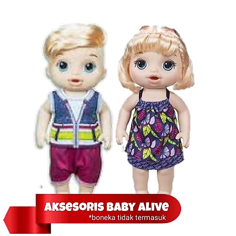Aksesoris Boneka Baby Alive Original baju dress pamper diapers