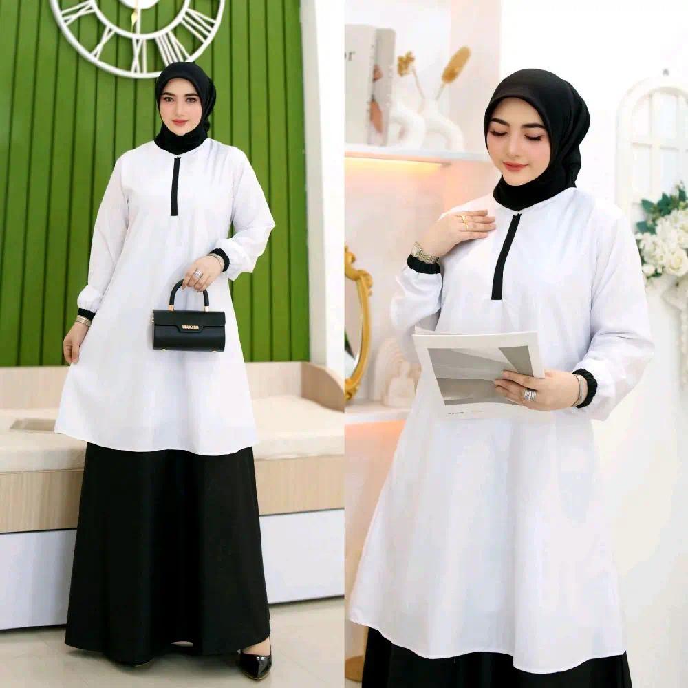 GAMIS KERJA HITAM PUTIH MELAYU TOYOBO PREMIUM MALAYSIA GAMIS PDH MALAYSIA Muslim Wanita Syari