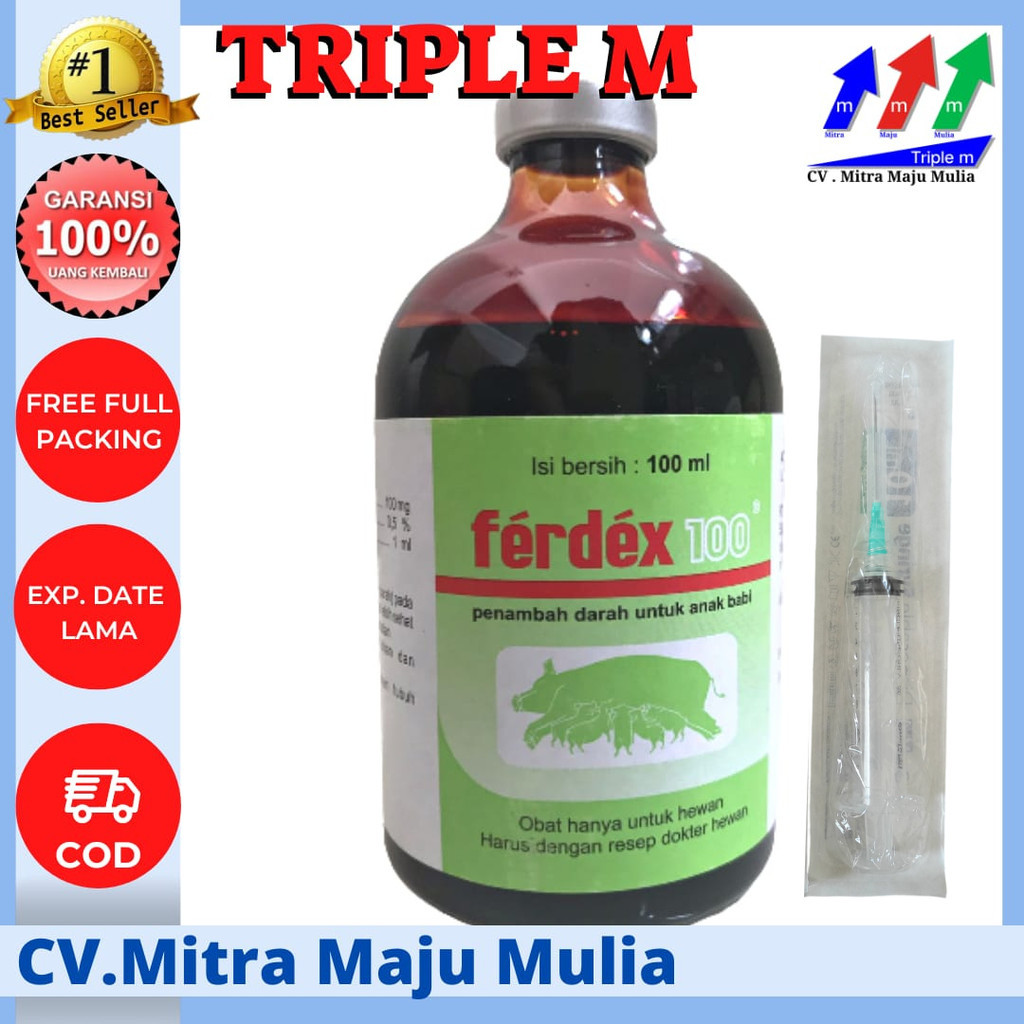 PROMO FERDEX 100 ml FERDEX PLUS 100 ml Penambah Darah Anak Babi Zat Besi Hewan Ternak Penguat Stamin