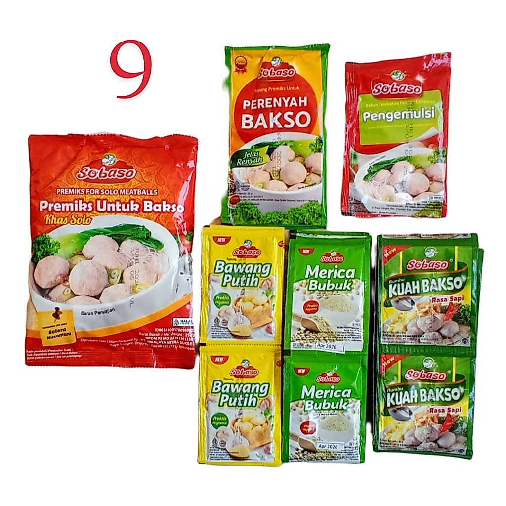 Paket Komplit & Hemat Untuk Membuat Bakso "SOBASO"/Sobaso Premiks untuk Bakso Khas Solo