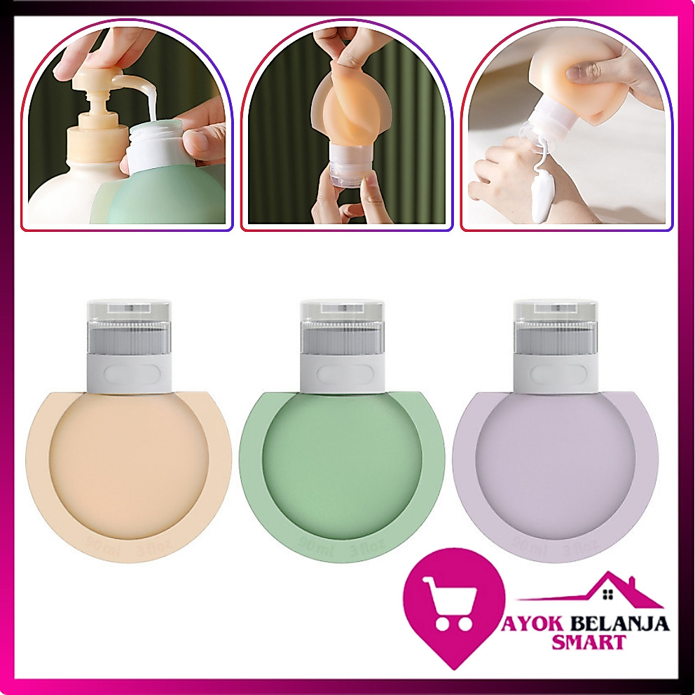 ABS Refil Botol Sabun Shampoo Mandi / Botol Sabun Lotion Travel Traveling Soft Silikon / Botol  Make