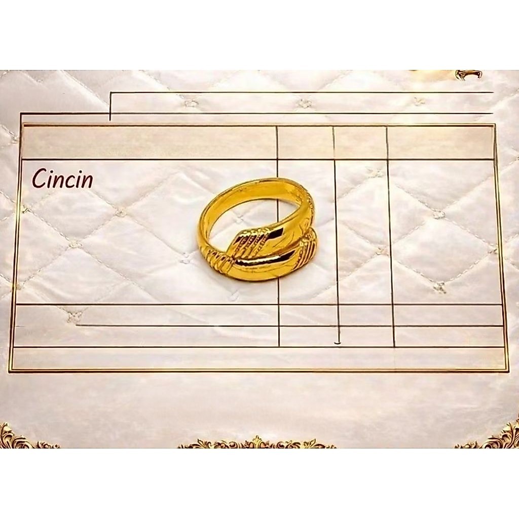 Cincin ular terbuat dari uang koin asli tidak luntur dan awet