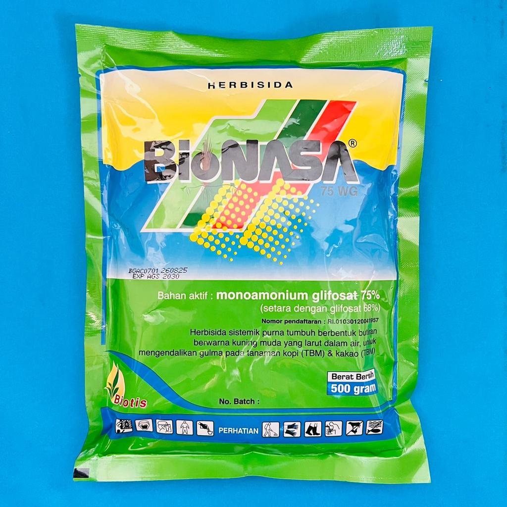 Herbisida sistemik purna tumbuh efektif untuk rumput teki BIONASA 75WG isi 500gr dari BIOTIS
