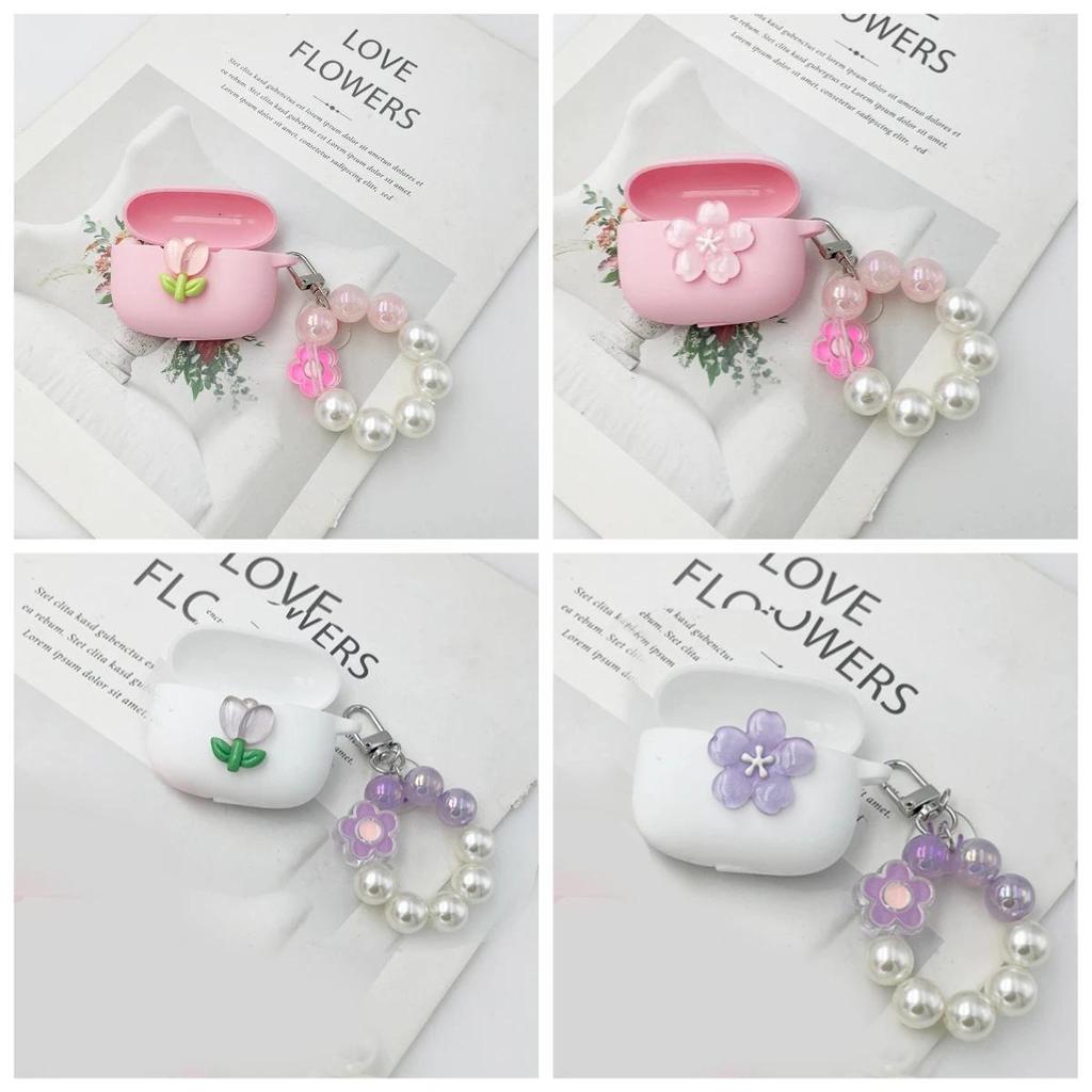 For OPPO Enco air/air2 /Air 2i/BUDS 2 / free2/free2I/Air2 Pro/R PRO Case flower Silicone with keyian