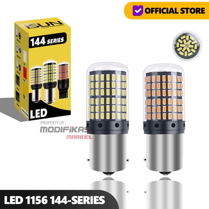 LAMPU LED BAYONET 1 KAKI SEN SEIN LED CANBUS 1156 144 SMD BAYONET