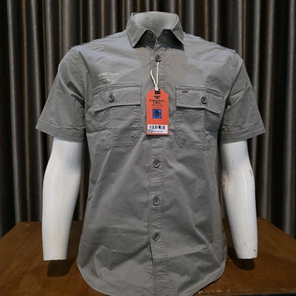 Kemeja Pria Lengan Pendek Cardinal Kasual Adventure Tactical Premium New Serries Original Nyaman