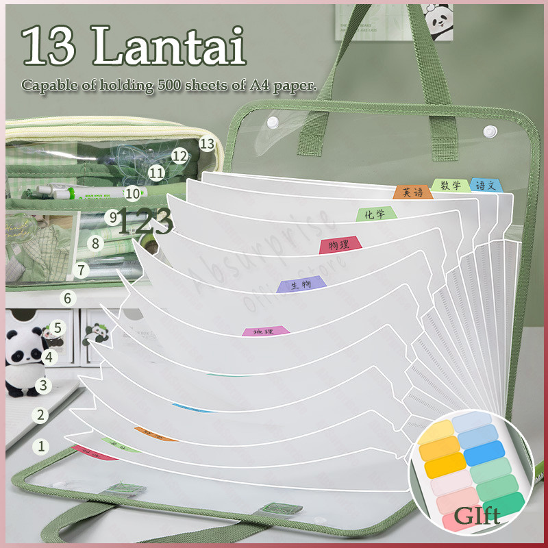 Tas Map/Tas File Handle Map File Clear Holder Anti Air Multi Layer Tas Dokumen A4 Folder Map/ Tas Be