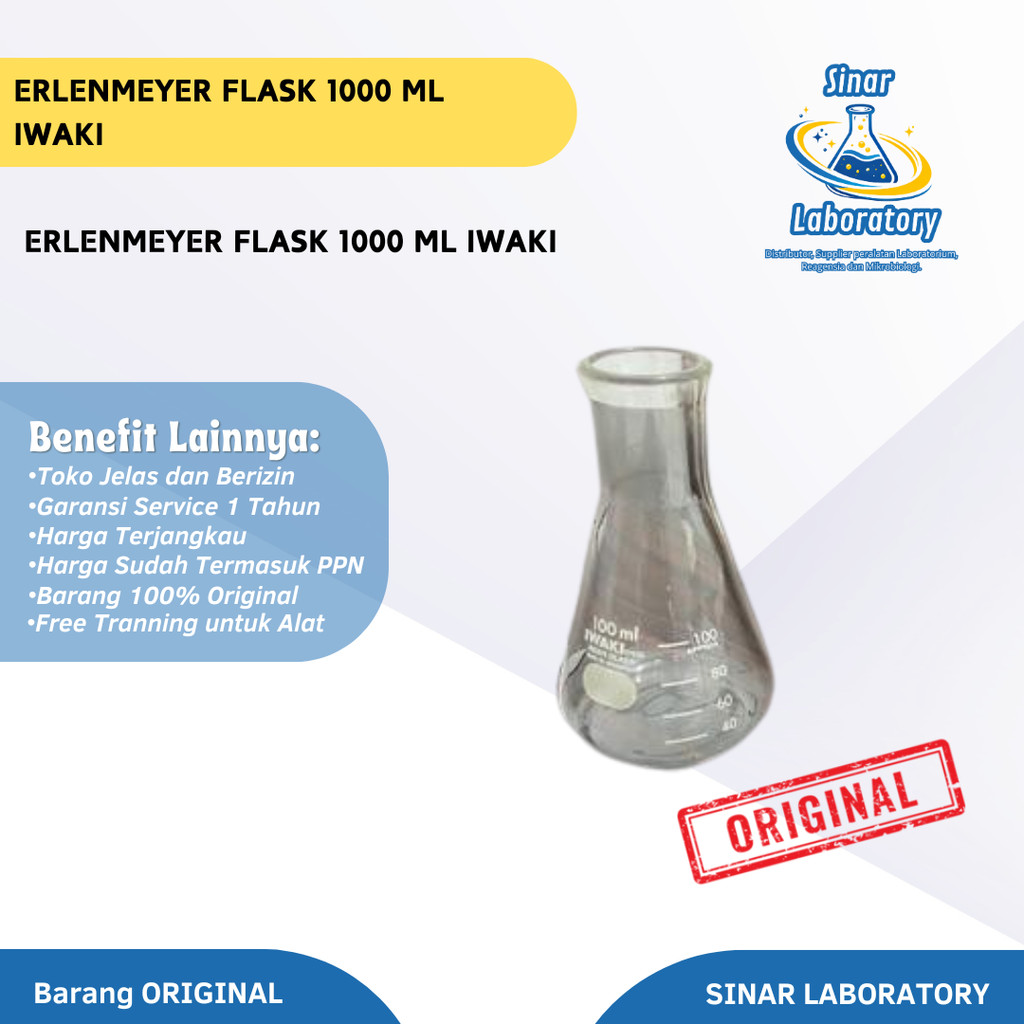 Erlenmeyer Flask 1000 ml IWAKI Erlenmeyer
