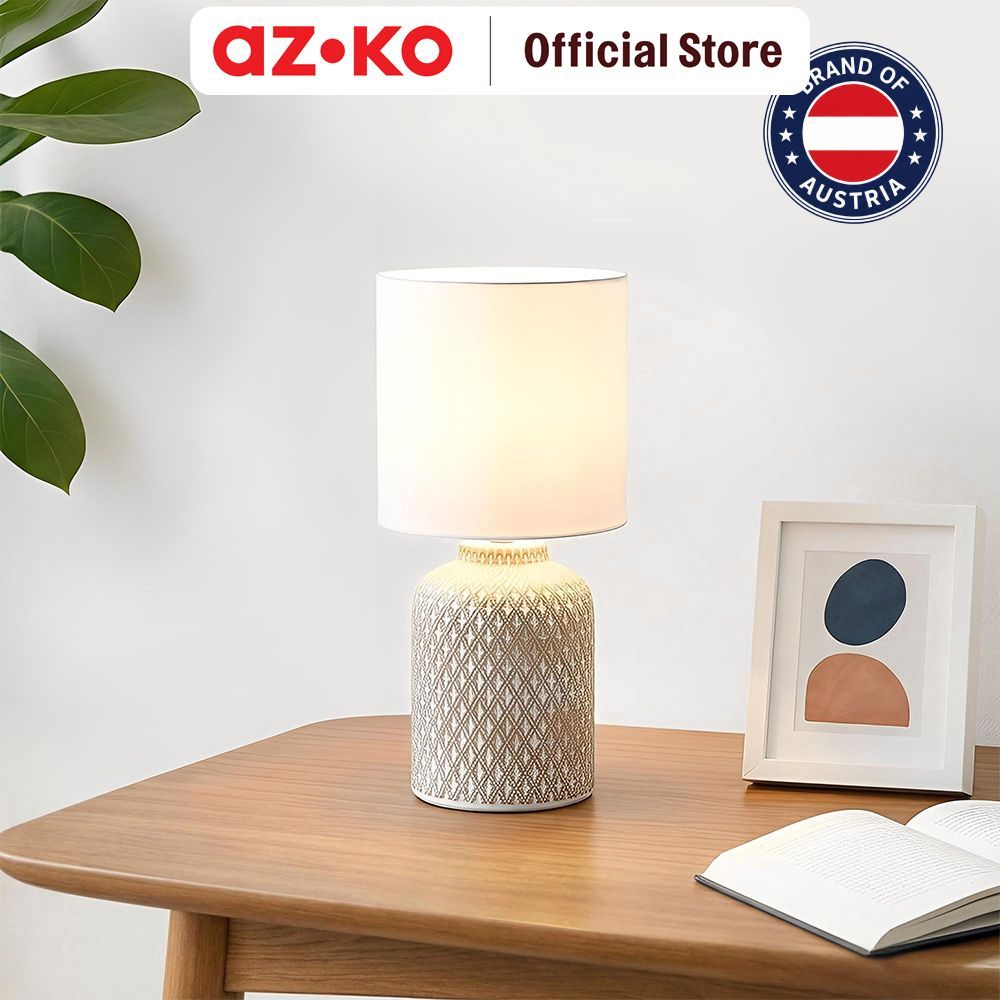 AZKO Eglo Bellariva Lampu Meja - Putih/Abu-Abu Multifunctional Table Lamp Lampu Baca Dan Belajar Ser