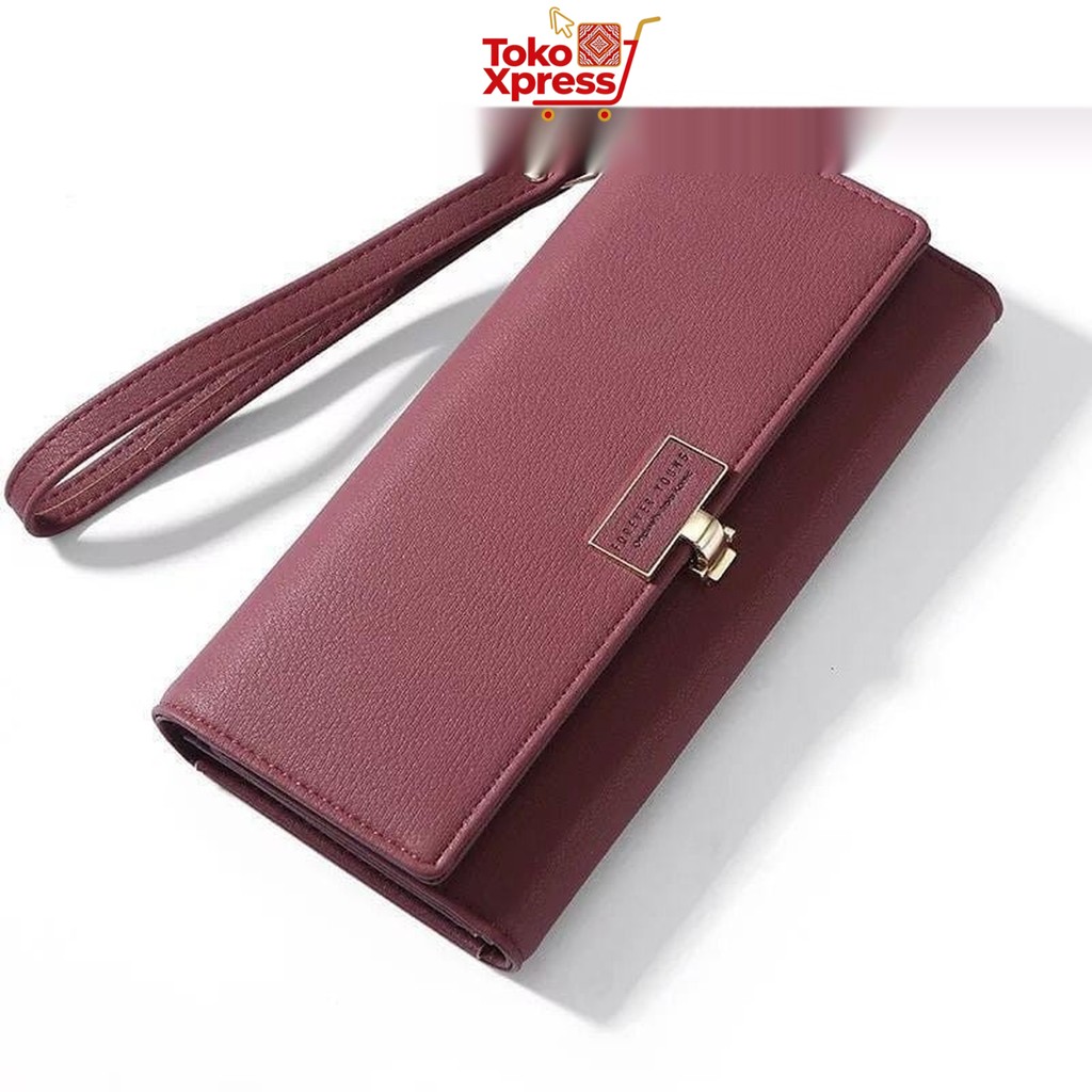 Toko Xpress Dompet Panjang Wanita Tipis Riasan Harian Ke Kantor Jalan Jalan Praktis Ringan Elegan Aw