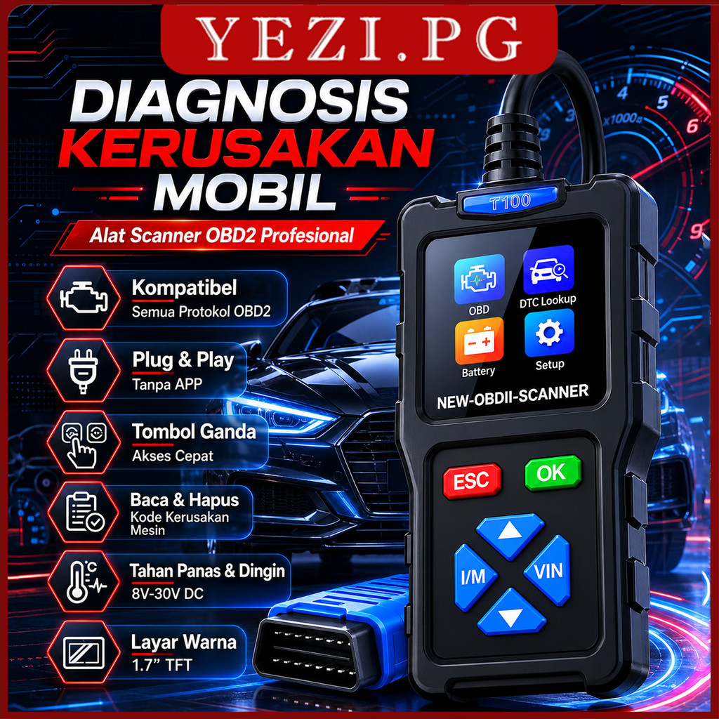 KONNWEI KW850 OBD2 – Scanner Mobil Profesional Untuk Bengkel & Rumah