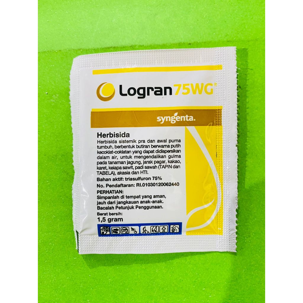 Herbisida LOGRAN 75WG 1,5gram Syngenta Gulma tersebar lebar rumput dan teki-tekian