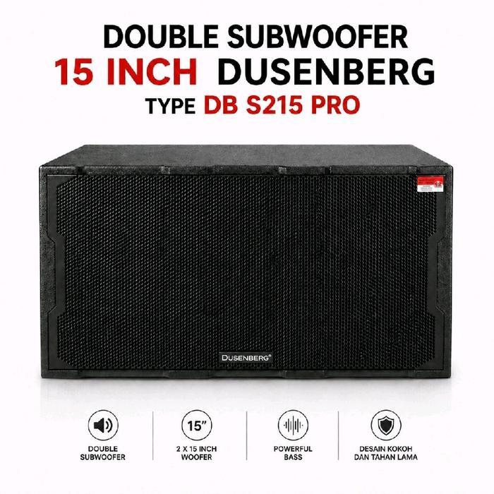 Subwoofer Double 15 Inch DUSENBERG DB S215 PRO – Bass Super Nendang Power Besar Cocok Karaoke, Event
