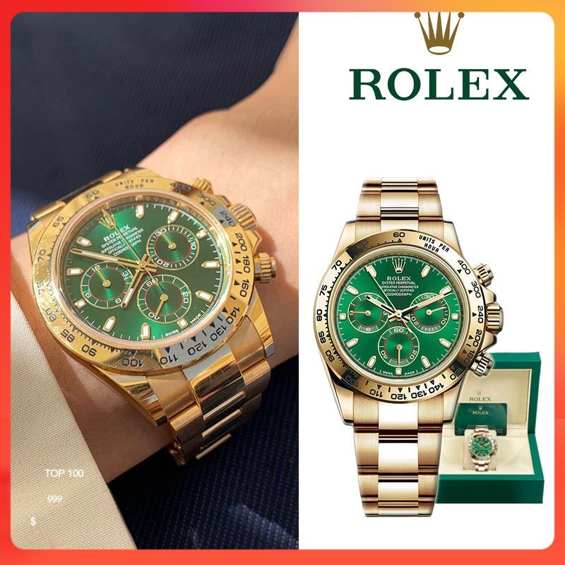 [Daytona] 100% ASLI Rolex Daytona Jam Tangan Rolex Pria M116508-0013 40mm Tahan air Jam Tangan Autom