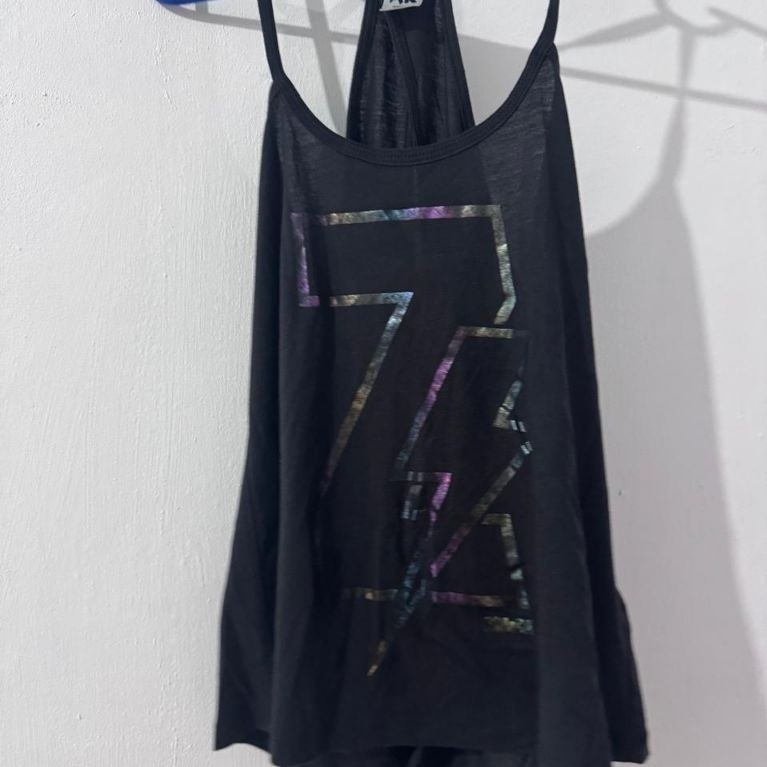 ORI Zumba Glam Open Back Tank - Bold Black Sz xs