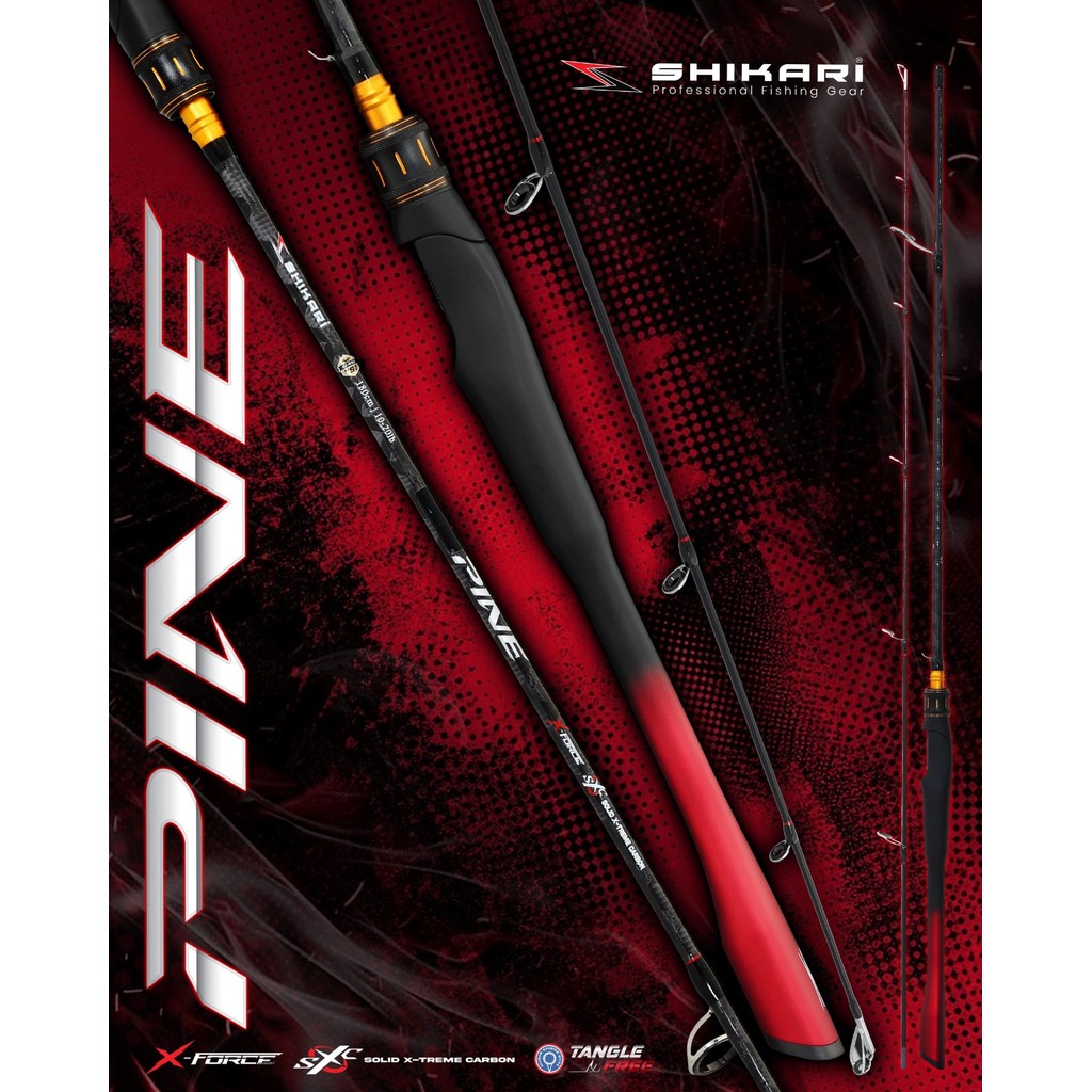 Shikari - Joran Pine Solid Carbon 180cm Joran Pancing