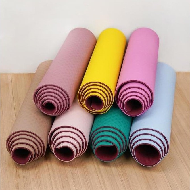 TERLARIS - Yoga Mat TPE Double Layer Pastel Colour 8mm / Matras Yoga TPE 8mm Anti Slip / Matras Olah