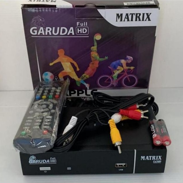 GROSIR RECEIVER TV SET TOP BOX MATRIX GARUDA DVB T2 DIGITAL APPLE GARA