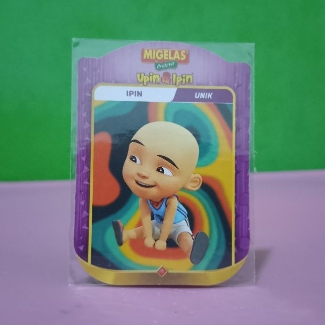 Kartu AR Card MIE GELAS x UPIN & IPIN - IPIN - Unik Murah Retro Vintage Rare Koleksi Mainan Anak Ana