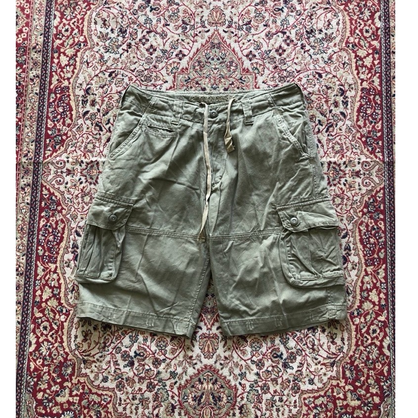 Celana Abercrombie distressed cargo short pants vintage military cargo outdoor Hi234