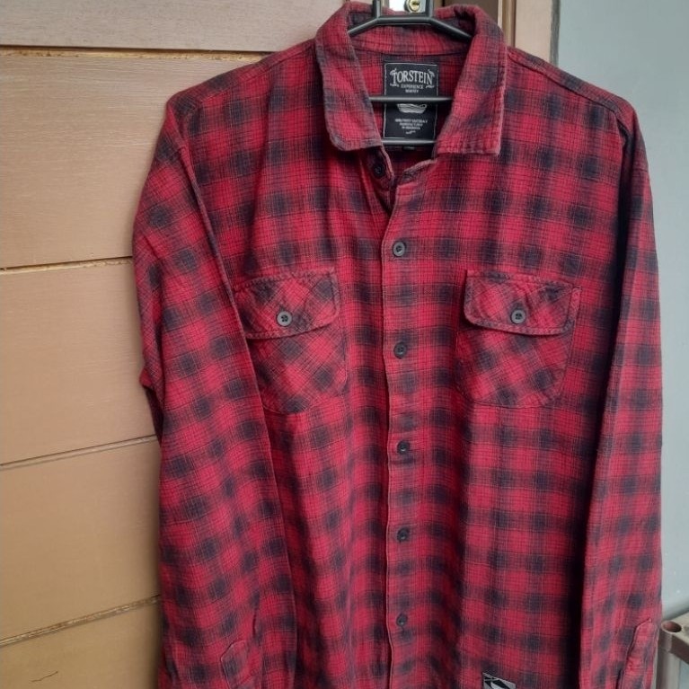 second kemeja fanel kotak brand torstein