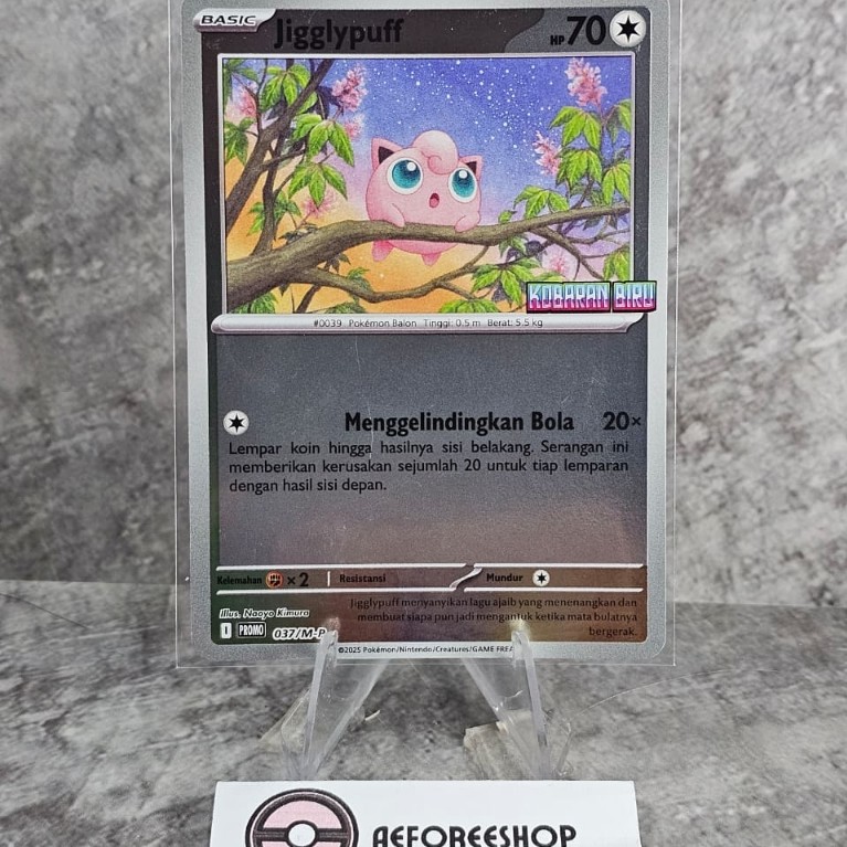 Kartu Pokemon Indonesia 2025 - Jigglypuff 037/M-P - Promo Kobaran Biru
