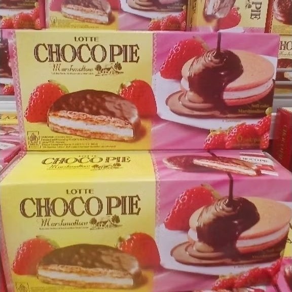 LOTTE CHOCO PIE MARSMALLOW (6'S) STRAWBERRY