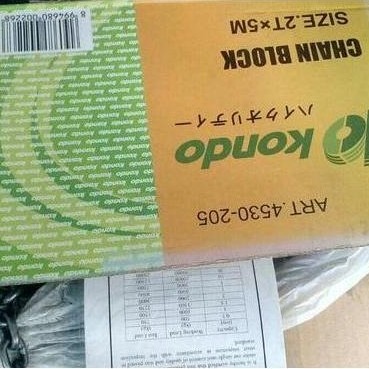 PROMO Chain Block Katrol Takel Kerekan Kondo 2Ton 5Meter