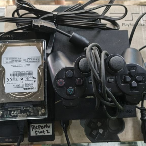 Ps2 slim seri 9 hdd 160GB mcboot fortuna bisa kaset