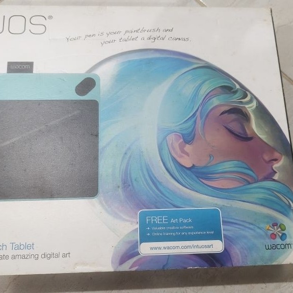 Wacom Intuos Art Mint Blue Creative Pen & Touch Tablet (CTH-490) - SECOND