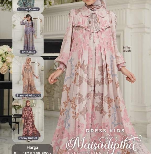 Maisadiptha Dress Kids by Nadheera Luxury (gamis anak sarimbit nadheera 2026)