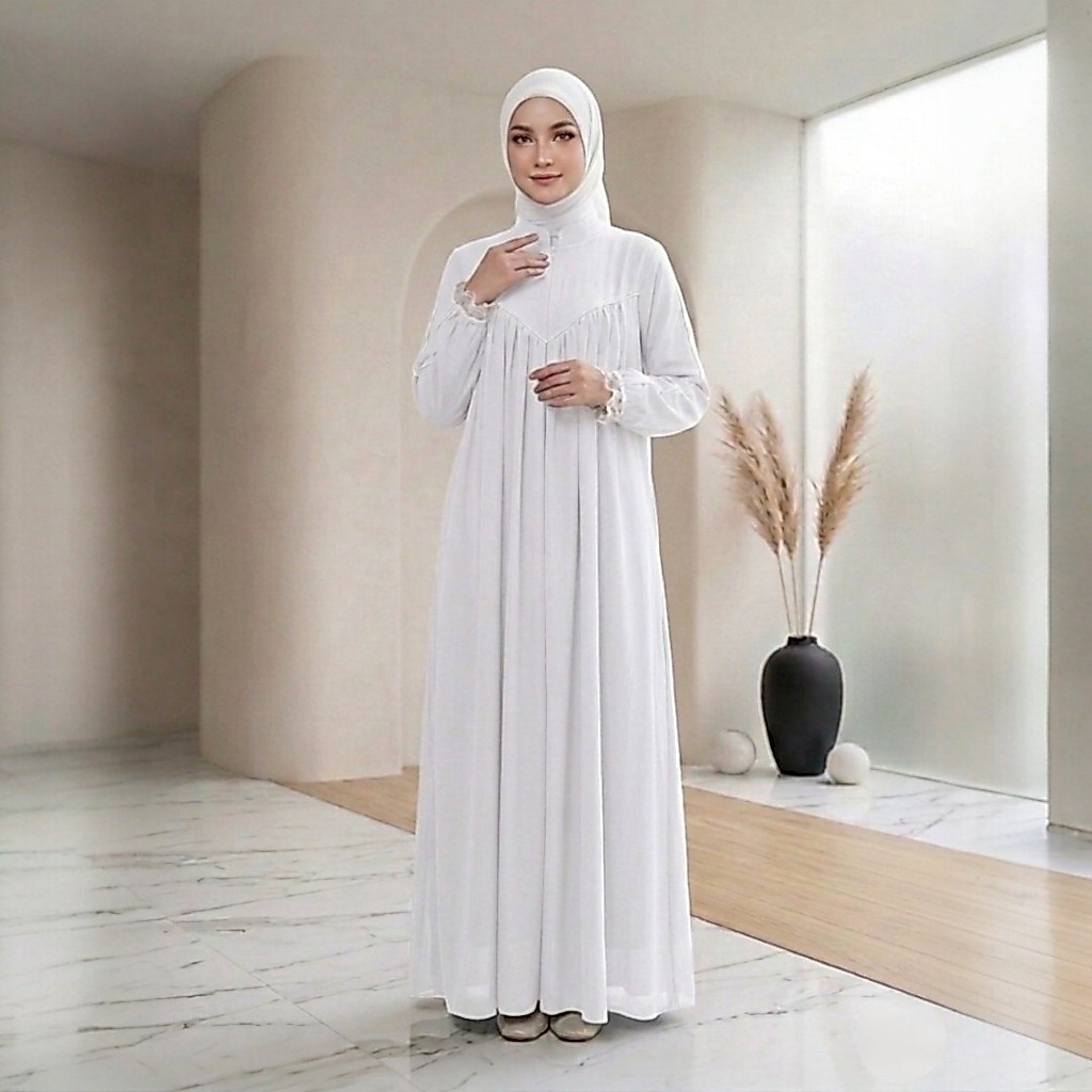 Gamis Wanita Styl Muslimah Untuk Acara Formal Bahan Lembut