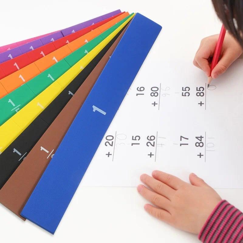 51Pcs Fraction Cubes Math Montessori Math Materials Teaing Aids Learn Fraction Equivalences Props Fo