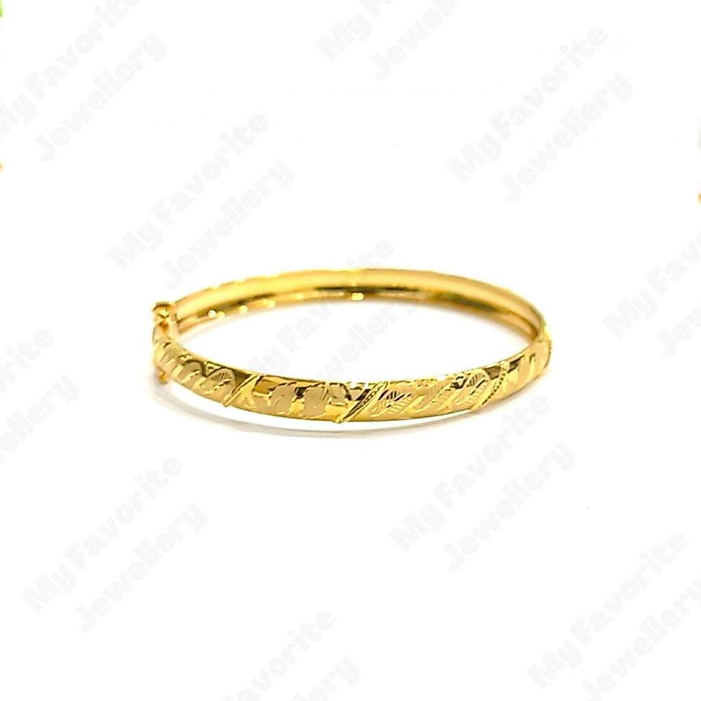 Gelang Anak Model Bangkok Kristal (Emas Asli Kadar 700)