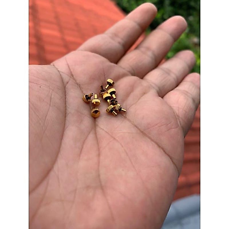 Crown Knop jam tangan Gold Seiko 7S26 Satuan