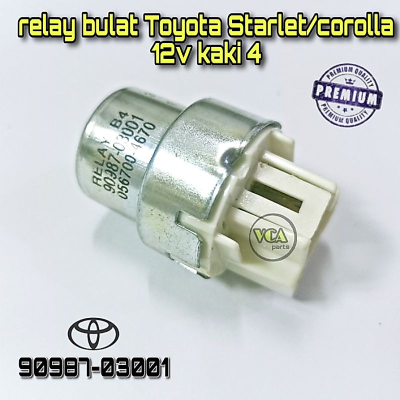 RELAY BULAT COOLING FAN TOYOTA STARLET/COROLLA 12v KAKI4