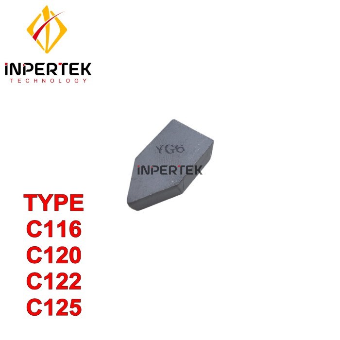 TERASHOP Mata Widia C125 YG6 Pahat Bubut Tip C 125 YG 6 Cemented Carbide Brazed