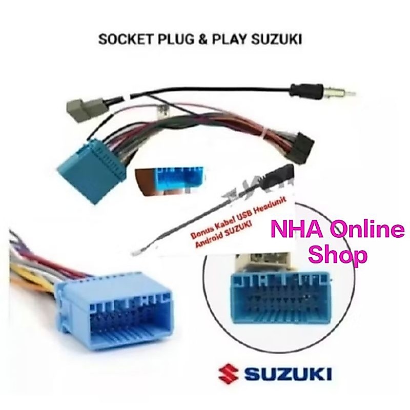 Kabel Soket Head unit Android Mobil Suzuki PNP