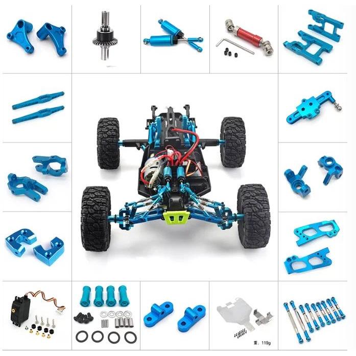 For Wltoys 12427 12428 12423 FY-03 1/12RC car metal upgraded spare parts, steering cup, swing arm, b