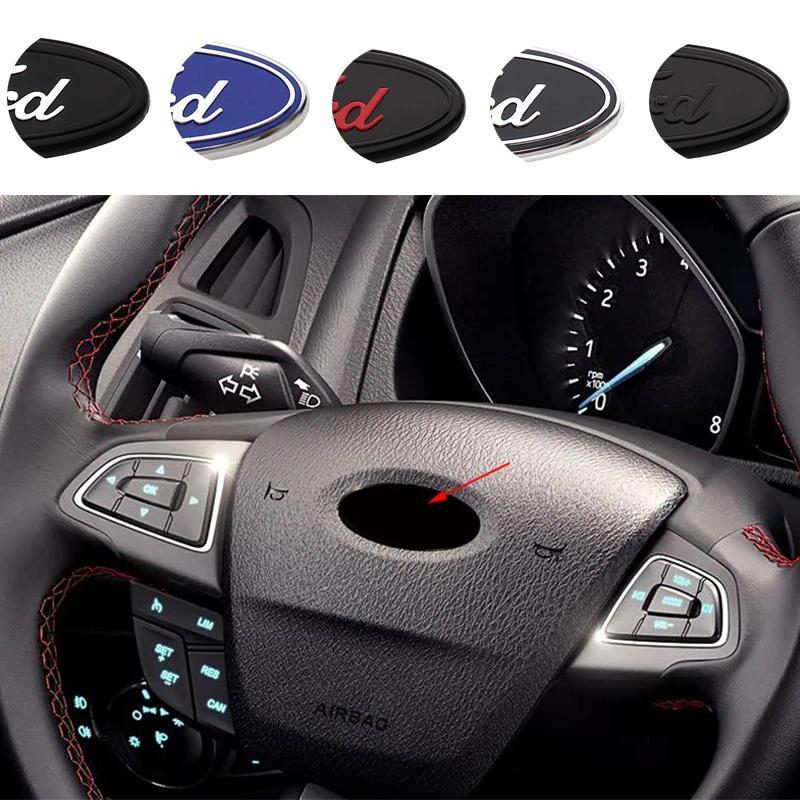1pcs 3D 58mm aluminum steer wheel emblem overlay Sticker Car Steering Wheel Sticker Car Interior Emb