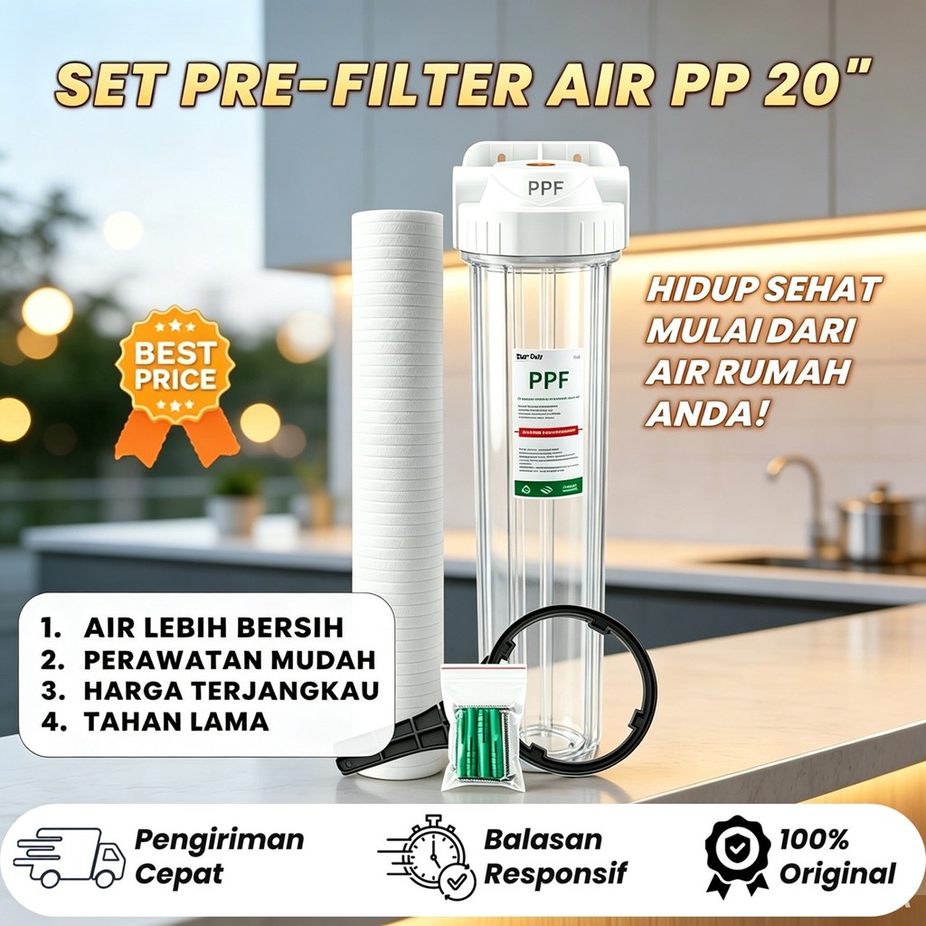 Housing Filter Air 20" / Water Filter Housing 20" -  Clear, 1/2 inch