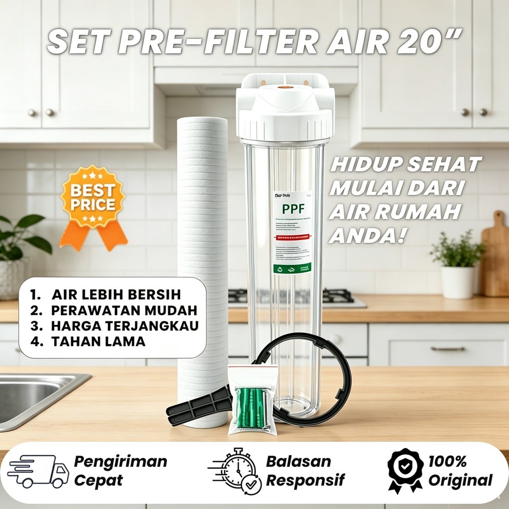 Housing Filter Air 20" / Water Filter Housing 20" -  Clear, 1/2 inch