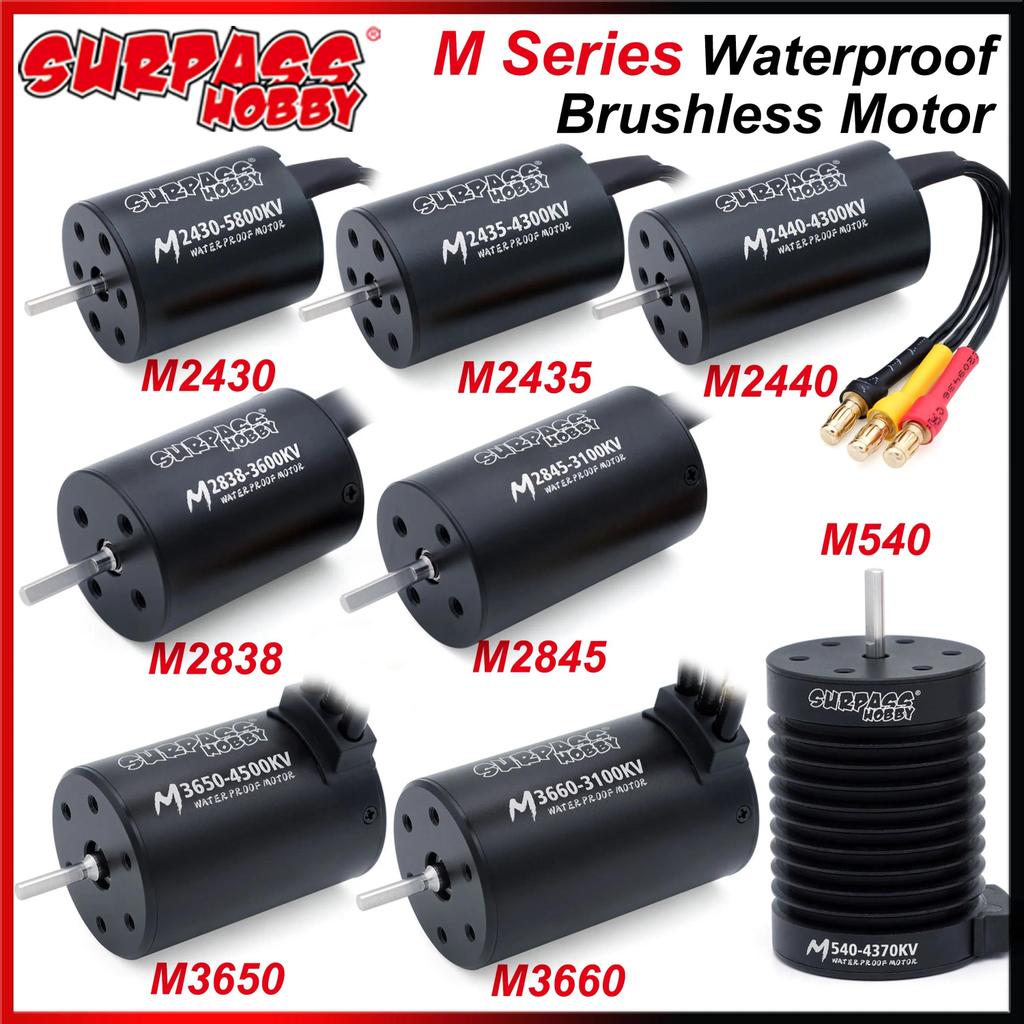 SURPASS HOBBY M2430/2435/2440/2838/2845/540/3650/3660 Brushless Motor for 1/10 1/12 1/14 1/16 1/18 R