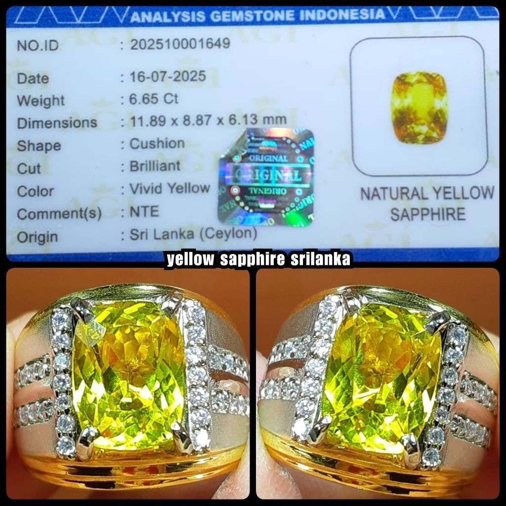 Natural Pwrmata Yakut Sapphire Ceylon Kelas Collector Item