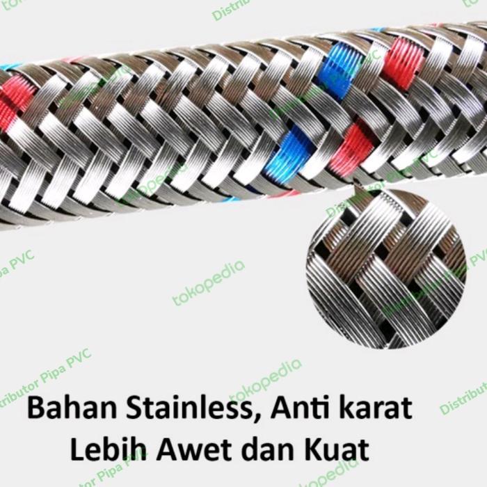 Promo Flexible Hose Keran Air Panas Flexible Hose Selang Air Panas Fitting - 100 cm Terlaris
