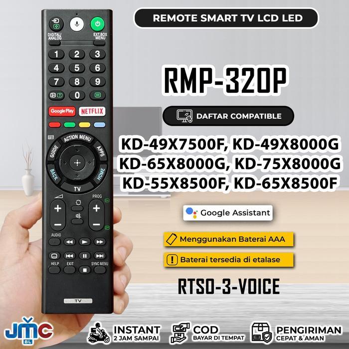 PROMO  Remote Remote TV RMP-310P For Sony TV KD-49X7500F KD-49X8000G KD-49X8500G KD-65X8000G KD-75X8